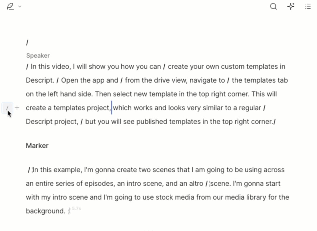 Descript software